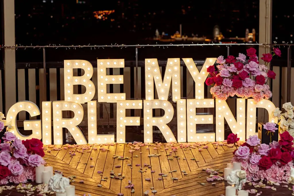 will you be my girlfriend sign