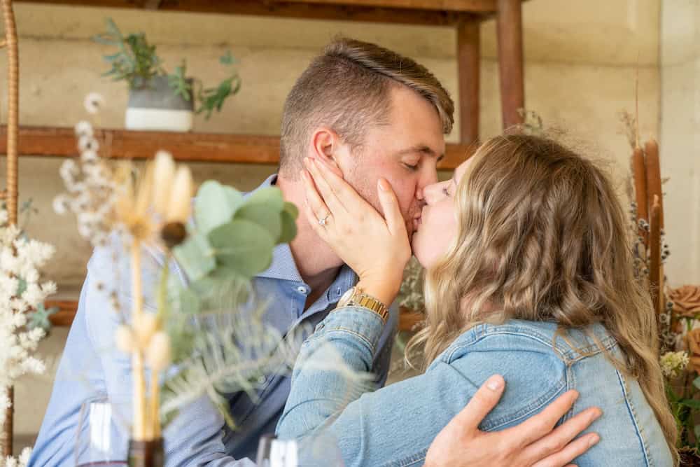 Couple Kiss Proposal