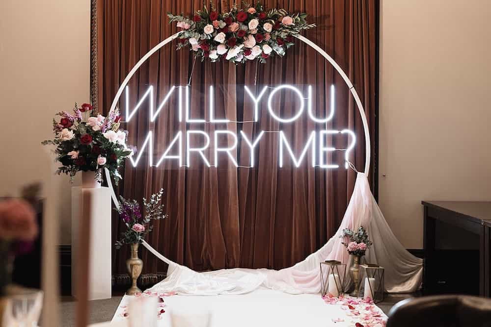 intimate Home Proposal Setting